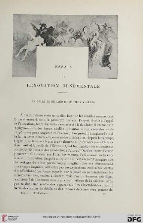 3. Pér. 27.1902: Essais de rénovation ornementale : la Salle de billard d'une villa moderne
