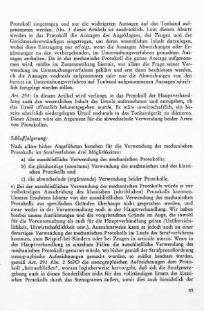 Schlußfolgerungen