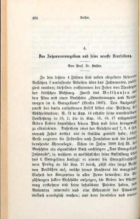 404-449 Das Johannesevangelium und seine neueste Beurteilung