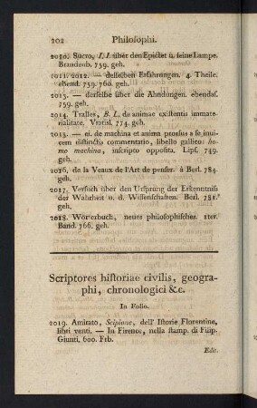 202-292, Scriptores historiae civilis, geographi, chronologici &c.