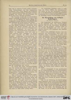 4: Die Herstellung von farbigen Radierungen
