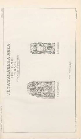 Plate XII. Jétawanáráma Area. Section II. Viháré. Guard stones