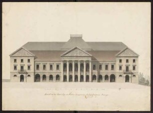 Hechingen: Neues Schloss, Aufriss des Corps de Logis