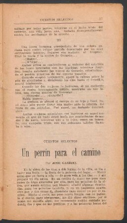 Un perrín para el camino : Cuentos selectos