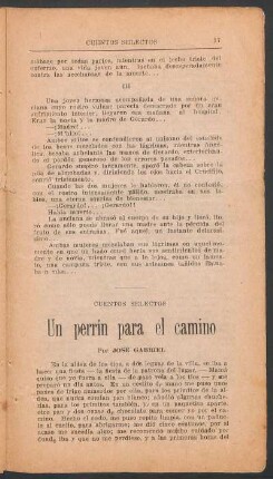 Un perrín para el camino : Cuentos selectos