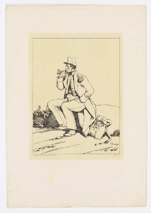 Alter Soldat, Blatt 17 der Folge "Federzeichnungen"