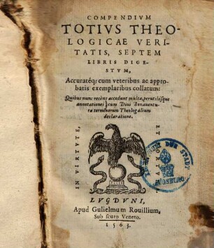 Compendium totius theologicae veritatis : septem libris digestum, accurateque cum veteribus ac approbatis exemplaribus collatum: quibus nunc recens accedunt multae perutilesque annotationes ...