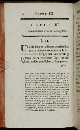 Caput III. De operibus ultra loricam viæ coopertæ.