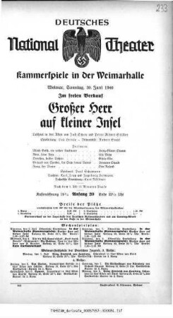 Großer Herr auf kleiner Insel