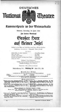 Großer Herr auf kleiner Insel