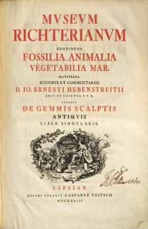 Museum Richterianum : continens fossilia, animalia, vegetabilia mar.