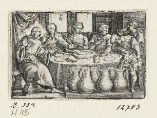 Hochzeit zu Kana, Blatt 5 der Folge "Leben Christi"