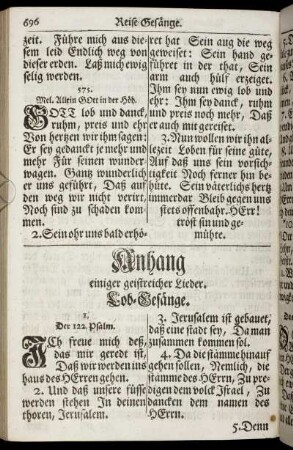 Anhang einiger geistreicher Lieder.