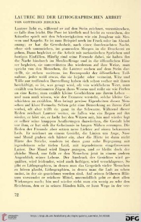 Lautrec bei der Lithographischen Arbeit