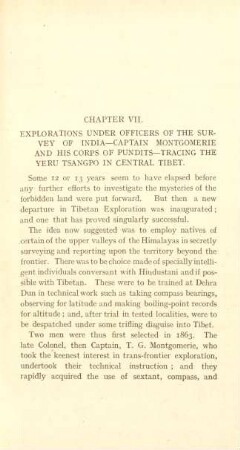 Chapter VII. Explorations under officers of the survey of India ...