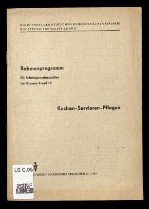 Kochen - Servieren - Pflegen