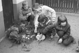 Ostern im Streichelzoo im Stadtgarten Karlsruhe