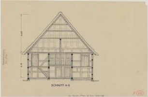 Flape (Kreis Olpe): Hof Schwarz. Haupthaus (Querschnitt)