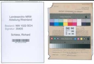 Entnazifizierung Richard Schiess , geb. 05.09.1890 (Anwalt)
