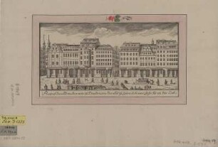 Ansicht des Altmarktes in Dresden, Kupferstich, vor 1782 : Prospect des Alten-Marckts zu Dresden, von der Schloss-Gasse Schoesser-Gasse bis an das Loch / [F. G. Schlitterlau sc.] - [Dresden] , [vor 1782]. - 1 Kunstbl. : Kupferst. ; 25 x 12 cm