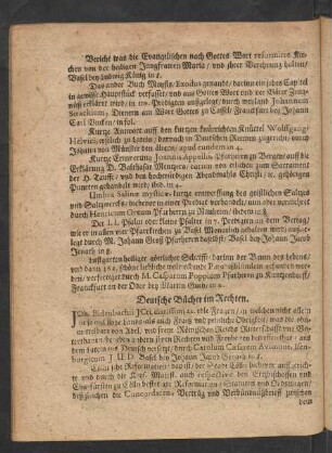 Deutsche Bücher im Rechten.