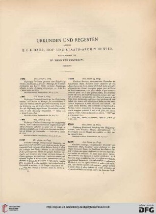 Urkunden und Regesten: aus dem K. u. K. Haus-, Hof- und Staats-Archiv in Wien, [7]