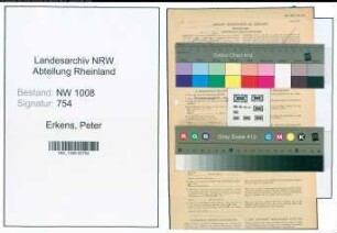 Entnazifizierung Peter Erkens , geb. 20.06.1904 (Arbeiter)