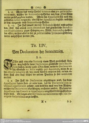 Tit. LIV. Von Declaration der Sententzien