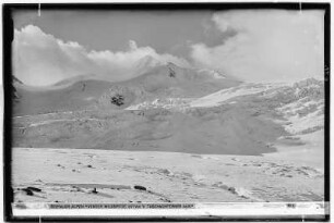 Ötztaler. Alpen Venter Wildspitze (3774 Meter) vom Taschachferner aus