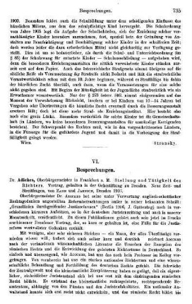 735-750, VI. Besprechungen