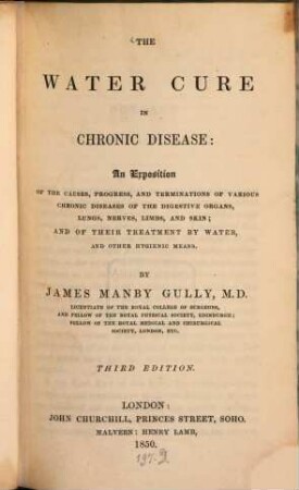 The Water Cure in chronic Disease