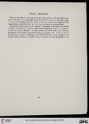 XVIII a: (Mistra)