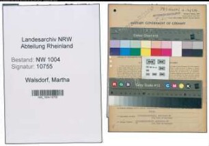 Entnazifizierung Martha Walsdorf , geb. 13.04.1904 (Kontoristin)