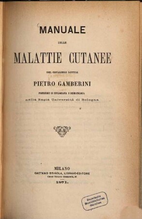 Manuale delle malattie cutanee