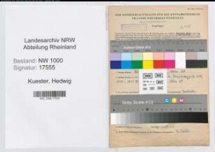 Entnazifizierung Hedwig Kuester, geb. 08.01.1907 ()