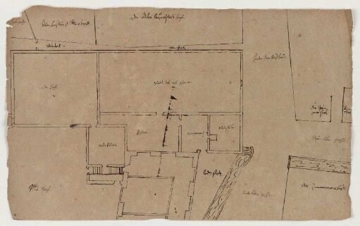 Kassel, Nassauer Hof, Grundriss der südwestlichen Gebäude