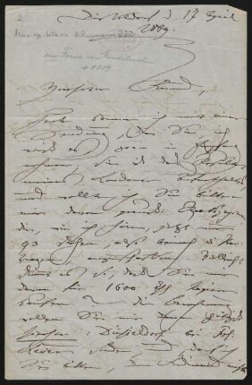 Brief an Fritz von Mendelssohn : 17.04.1869