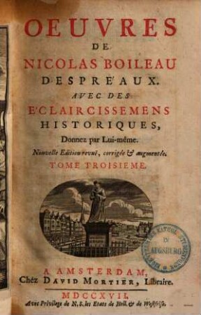 Oeuvres : avec des Éclaircissemens historiques, 3