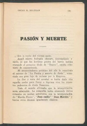 Pasión y muerte