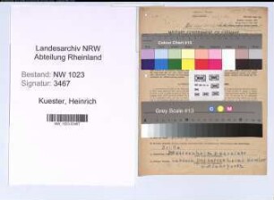 Entnazifizierung Heinrich Kuester , geb. 04.07.1897 (Landwirt)