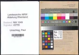 Entnazifizierung Paul Umschlag , geb. 01.11.1902 (Abteilungsleiter)