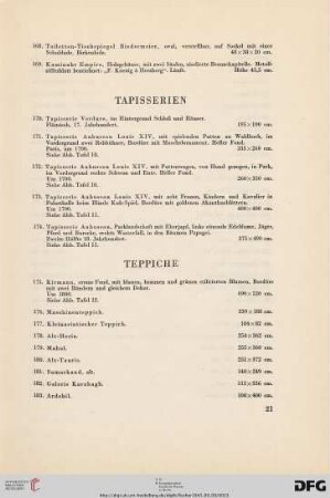 Tapisserien (Nr. 170-174)