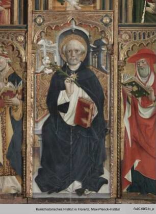 Polytptychon mit dem Heiligen Dominikus, den Kirchenvätern, Madonna mit Kind und vier Heiligen