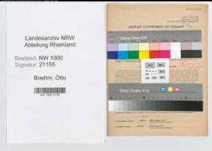 Entnazifizierung Otto Boehm, geb. 26.12.1895 (Arbeiter)