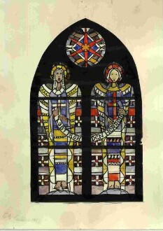Entwürfe für zwölf Glasfenster in der Evangelischen Kirche in Caldern