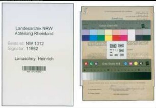 Entnazifizierung Heinrich Lanuschny , geb. 11.08.1900 (Bergmann)
