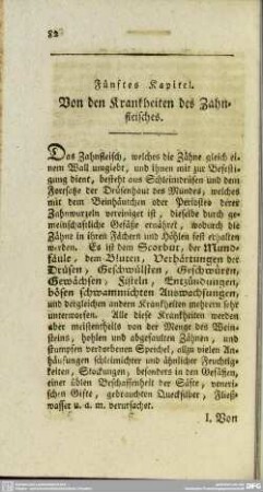 Fünftes Kapitel. Von den Krankheiten des Zahnfleisches