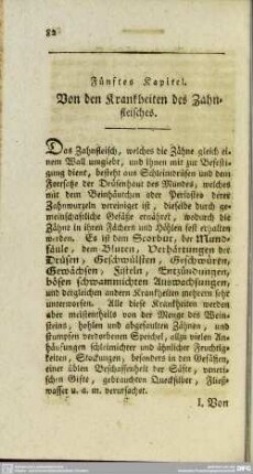 Fünftes Kapitel. Von den Krankheiten des Zahnfleisches