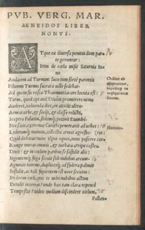 Pub. Verg. Mar. Aeneidos Liber Nonus.