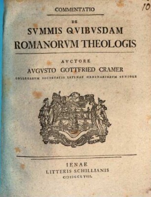 Commentatio de summis quibusdam Romanorum theologis